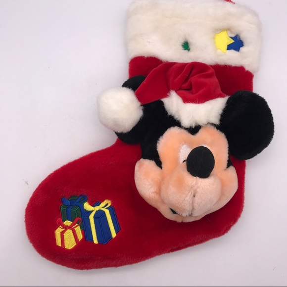 Vintage Disney Mickey Mouse Plush Stocking - Picture 1 of 8